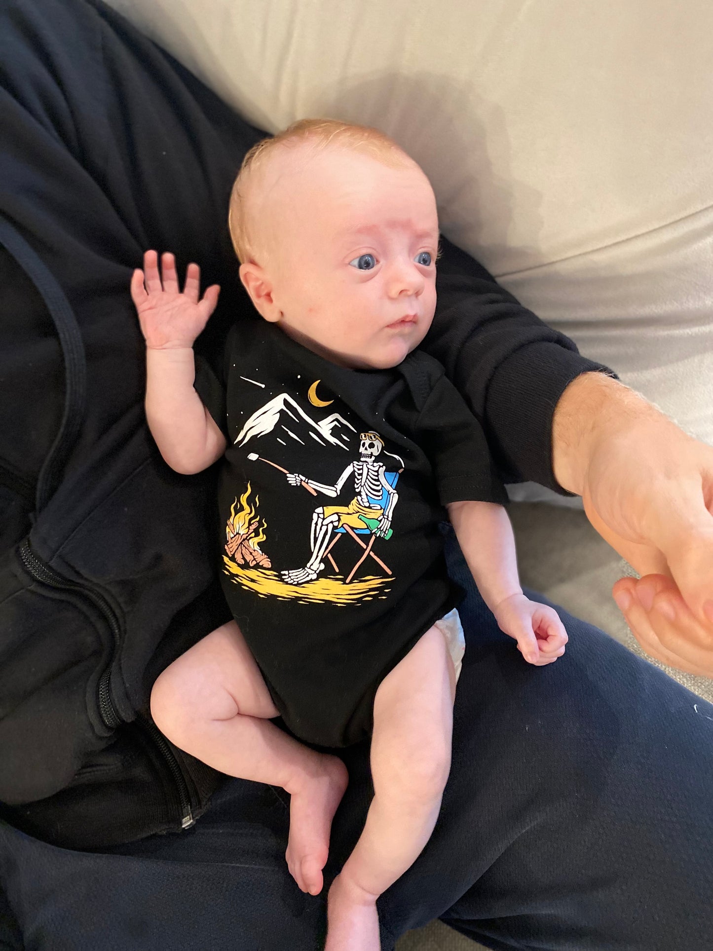 Baby Onesie - Camping Skeleton