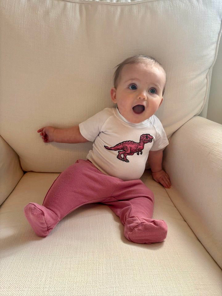 Baby Shirt - Pink Dinosaur